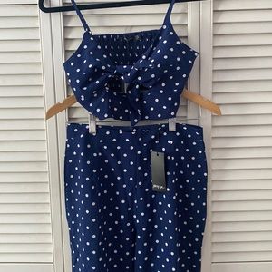 Nasty Gal polka dot co-ord set size 6